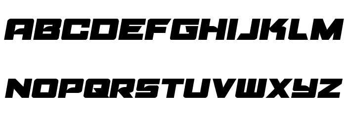 Aircruiser Semi-Italic Font LOWERCASE
