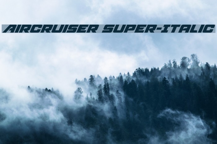 Aircruiser Super-Italic Example 3