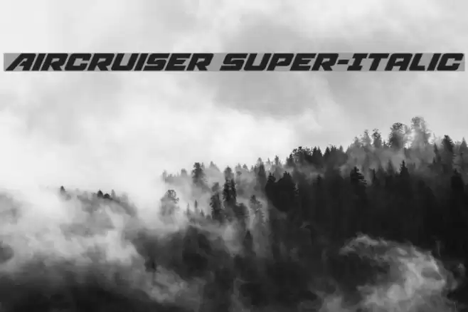 Aircruiser Super-Italic Font examples