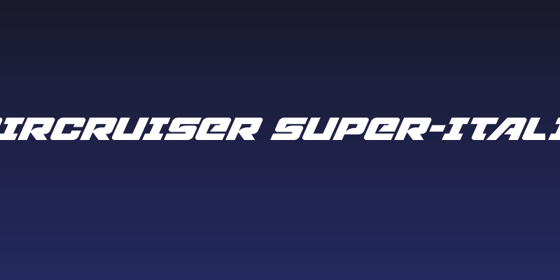 Aircruiser Super-Italic Social Header