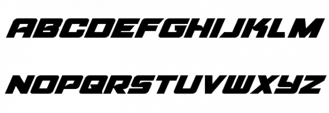 Aircruiser Super-Italic 字体 小写