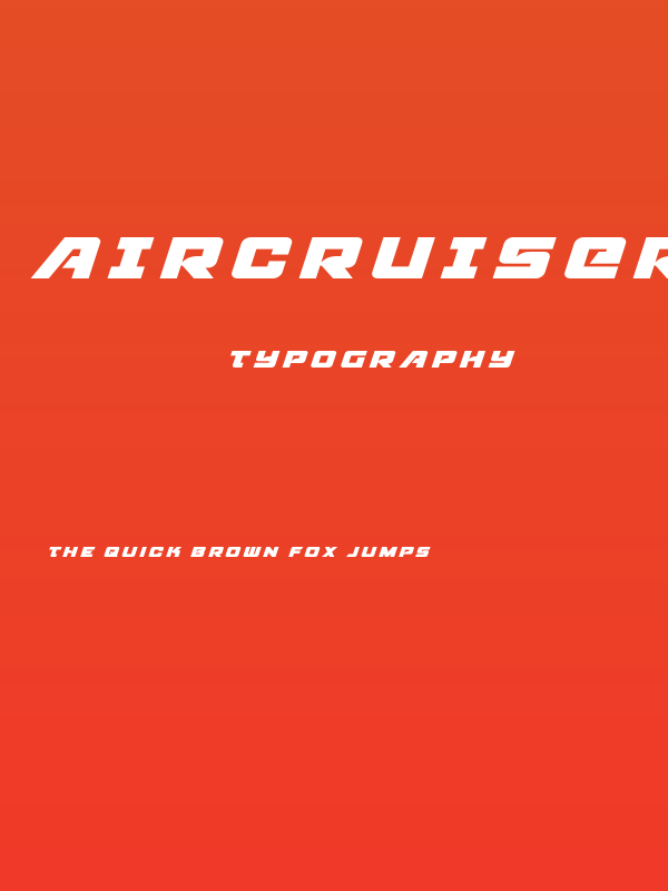 Aircruiser Title Italic Poster