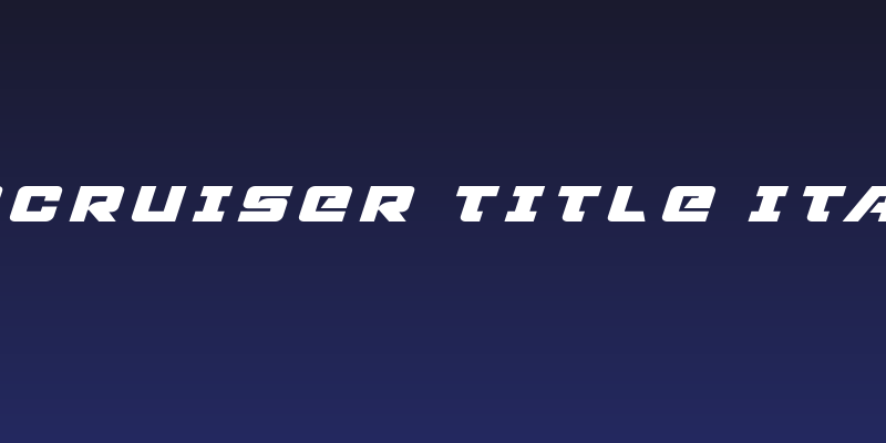 Aircruiser Title Italic Social Header