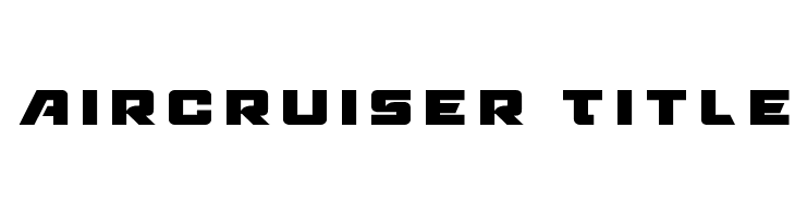Aircruiser Title  フリーフォントのダウンロード