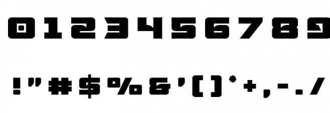 Aircruiser Title Font OTHER CHARS