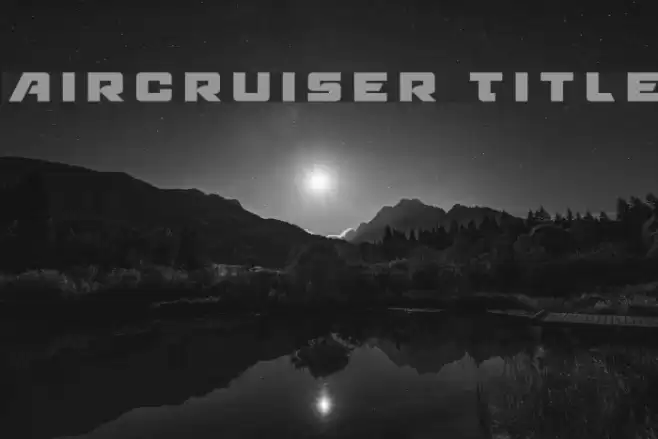 Aircruiser Title Font examples