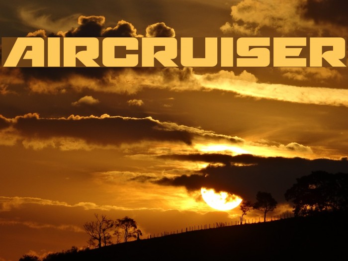 Aircruiser Font examples