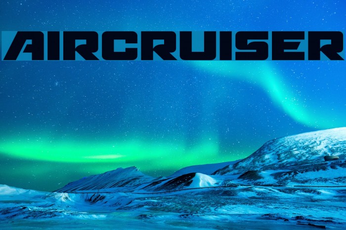 Aircruiser Font examples
