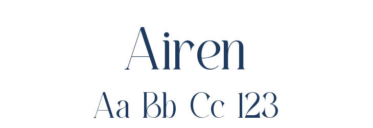 Airen Font Preview