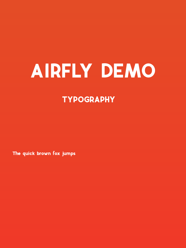 Airfly DEMO Poster