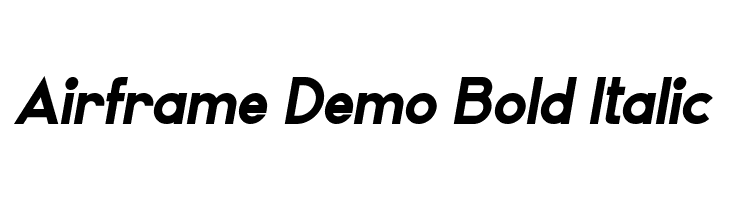 Airframe Demo Bold Italic  Fuentes Gratis Descargar