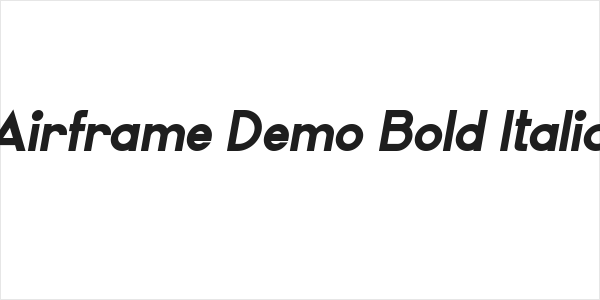 Airframe Demo Bold Italic Logo