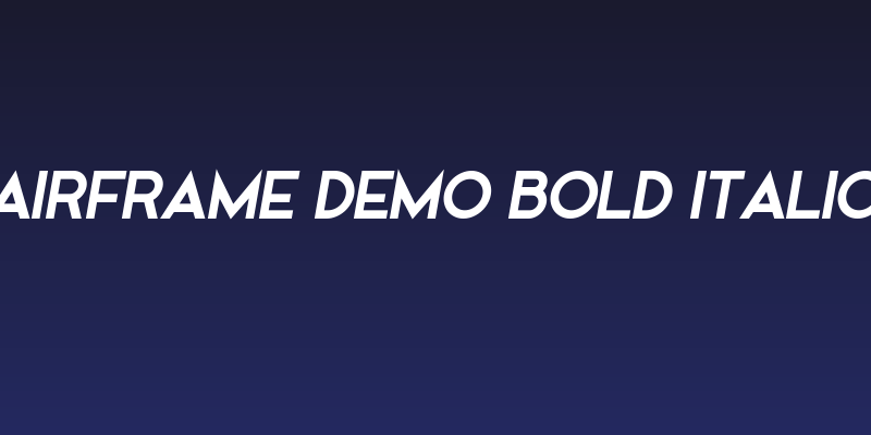 Airframe Demo Bold Italic Social Header