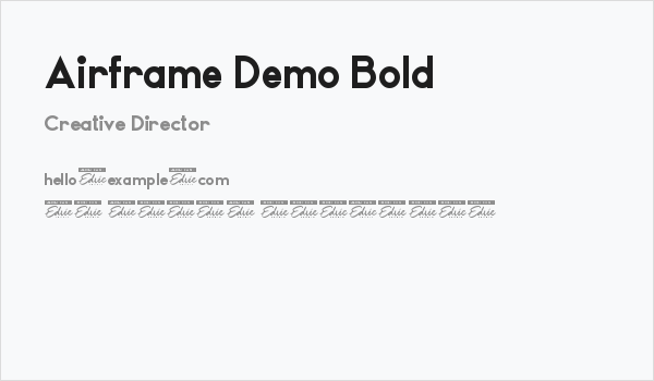 Airframe Demo Bold Business Card