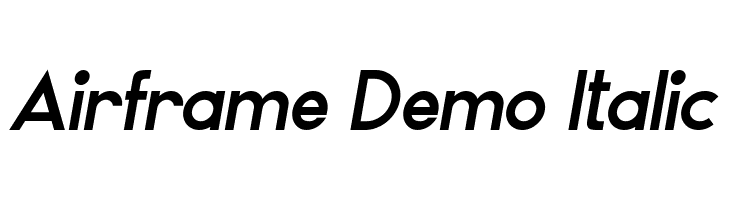 Airframe Demo Italic  font caratteri gratis