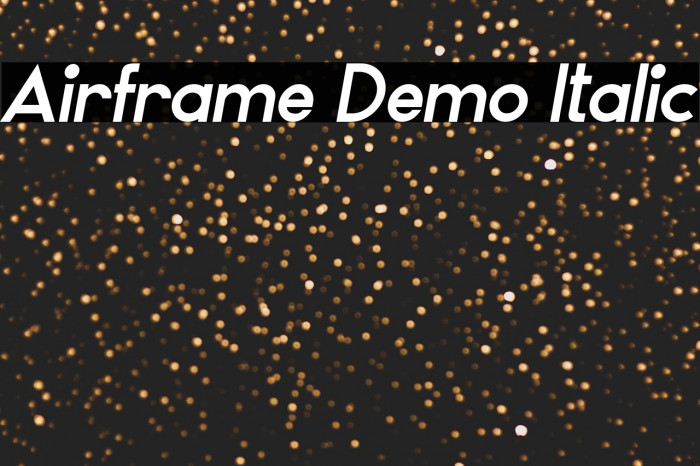 Airframe Demo Italic Example 3