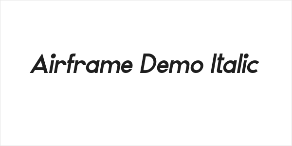 Airframe Demo Italic Logo