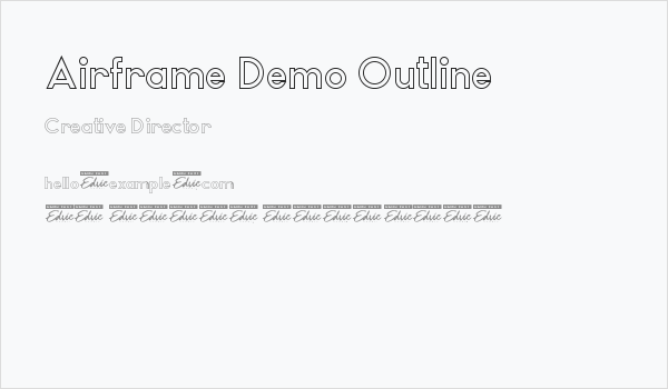 Airframe Demo Outline Business Card