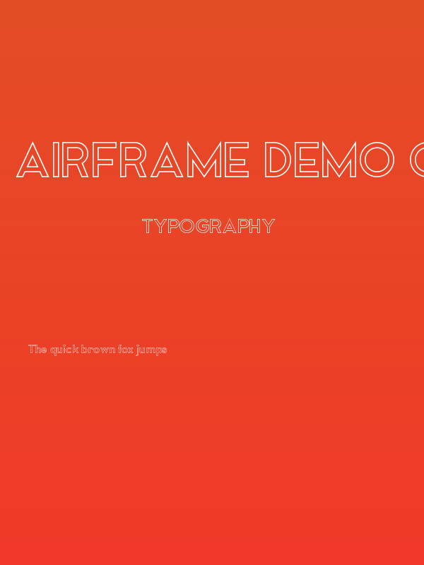 Airframe Demo Outline Poster