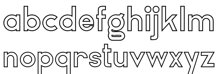 Airframe Demo Outline Font LOWERCASE