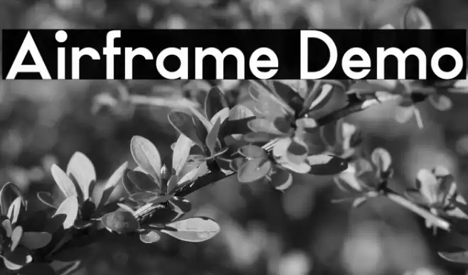 Airframe Demo Font examples