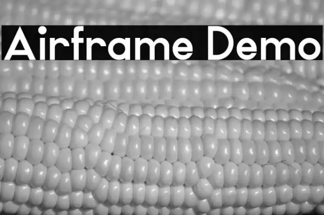 Airframe Demo Font examples