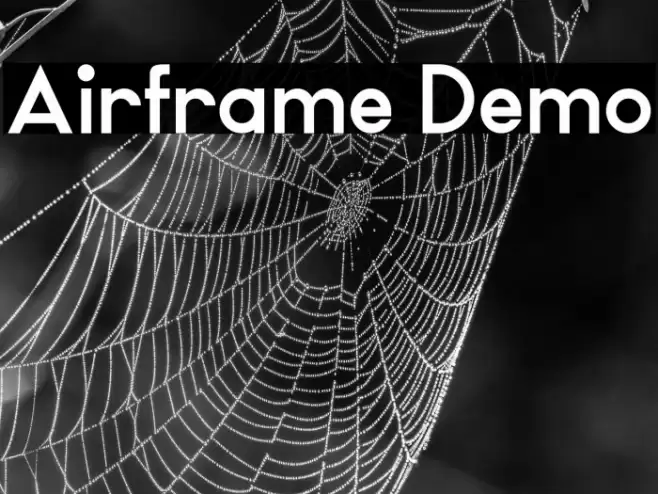 Airframe Demo Font examples