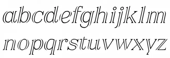 Airium Italic PERSONAL USE ONLY Regular Caratteri MINUSCOLO