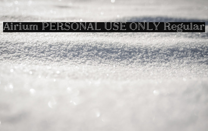 Airium PERSONAL USE ONLY Regular Example 1