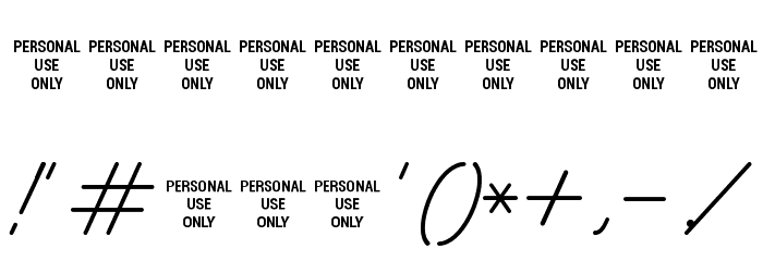Airlangga Personal Use Only フォント その他の文字