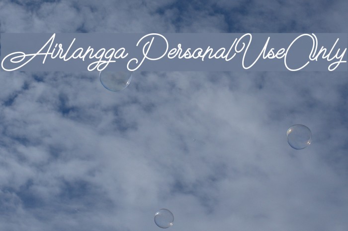 Airlangga Personal Use Only フォント examples