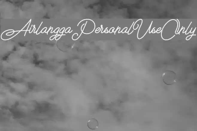 Airlangga Personal Use Only Font examples
