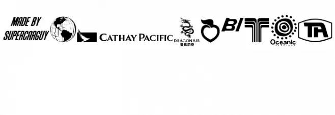 Airline Logos Past and Present Font OTHER CHARS