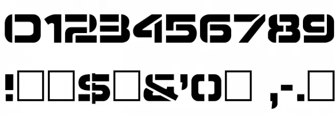 Airlock Regular Font OTHER CHARS