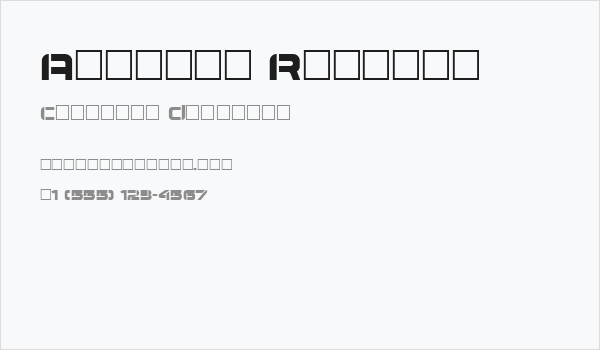 Airlock Regular Business Card
