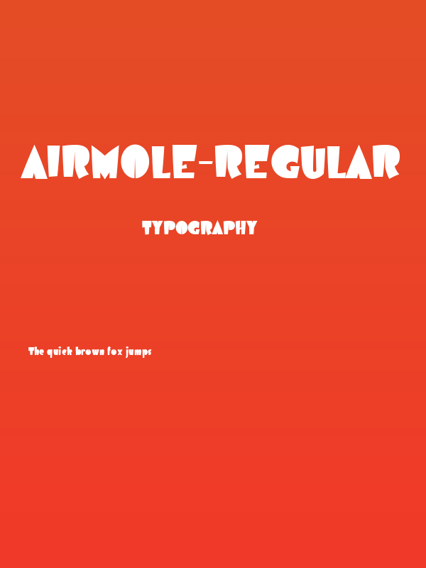 Airmole-Regular Poster