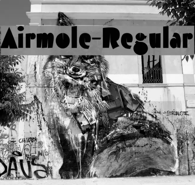 Airmole-Regular Font examples