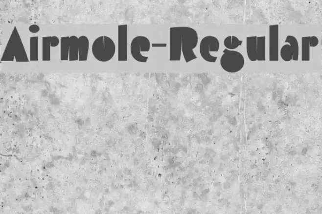 Airmole-Regular Font examples