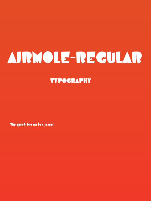 Airmole-Regular Poster