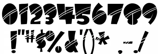 Airmole Stripe Font OTHER CHARS