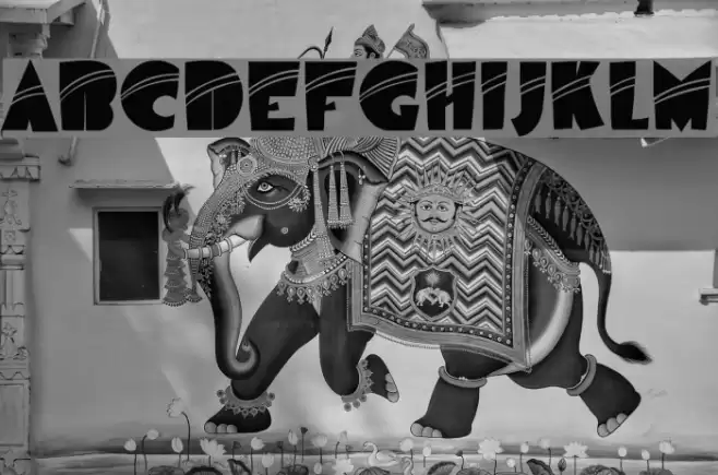 Airmole Stripe Шрифта examples