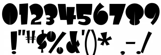 Airmole Font Alte caractere
