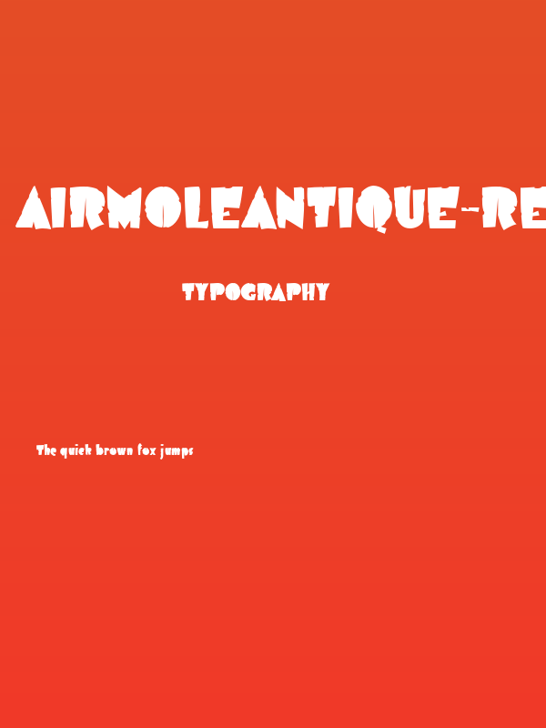 AirmoleAntique-Regular Poster