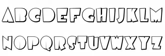 AirmoleShaded-Regular Schriftart Groß