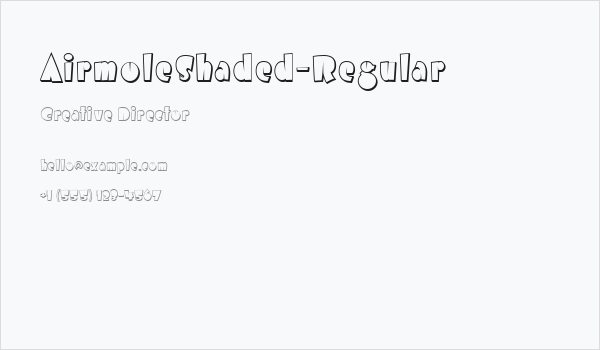 AirmoleShaded-Regular Business Card
