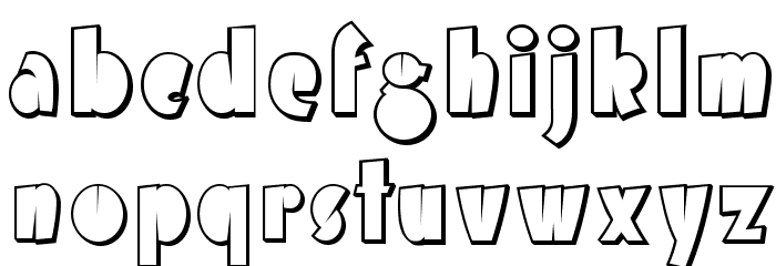 AirmoleShaded-Regular Font LOWERCASE