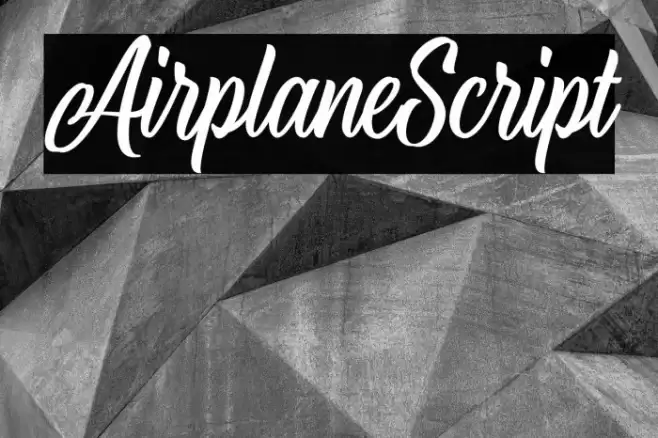 AirplaneScript Schriftart examples
