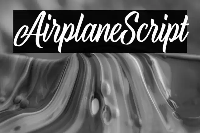 AirplaneScript Schriftart examples