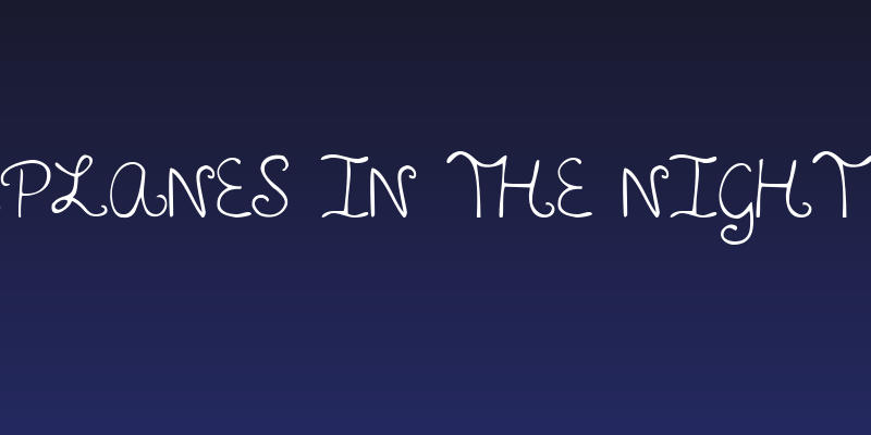 Airplanes in the Night Sky Social Header
