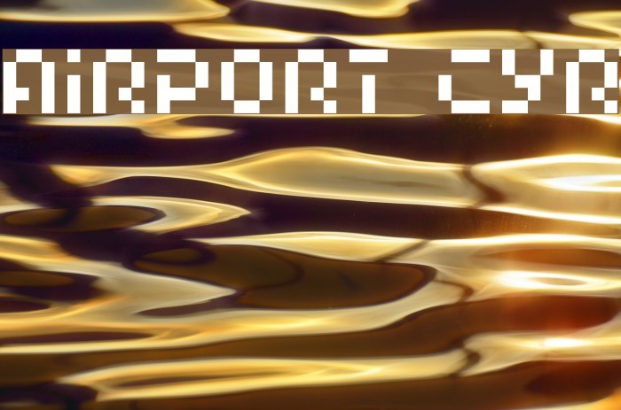 Airport Cyr Font examples